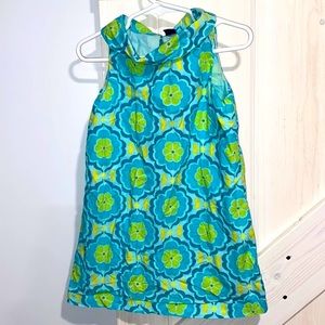 Baby Gap Blue & Green Floral Toddler Dress